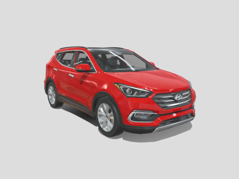 Hyundai Santa Fe Sport 2018 3D Model
