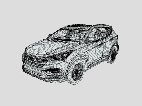 Hyundai Santa Fe Sport 2018 3D Model