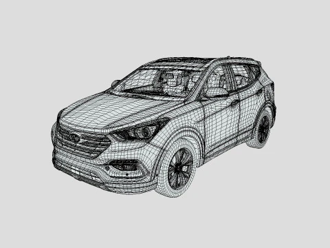 Hyundai Santa Fe Sport 2018 3D Model
