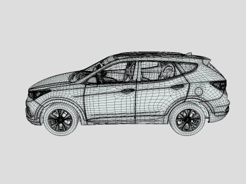 Hyundai Santa Fe Sport 2018 3D Model