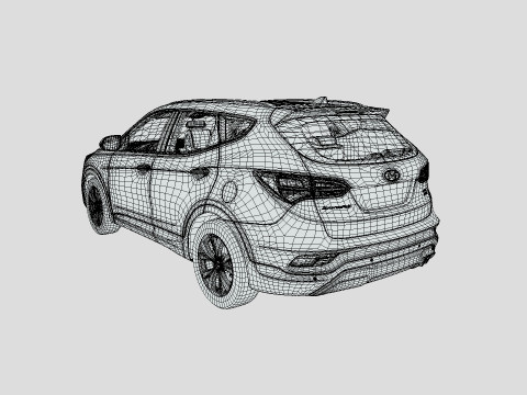 Hyundai Santa Fe Sport 2018 3D Model