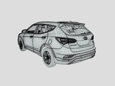 Hyundai Santa Fe Sport 2018 3D Model