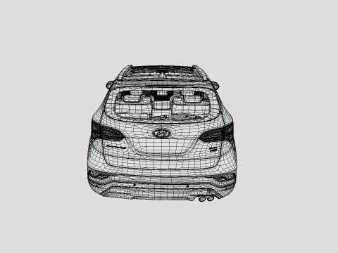 Hyundai Santa Fe Sport 2018 3D Model