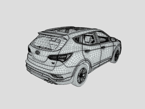 Hyundai Santa Fe Sport 2018 3D Model
