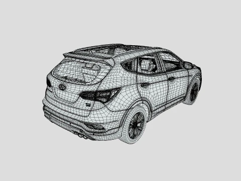 Hyundai Santa Fe Sport 2018 3D Model