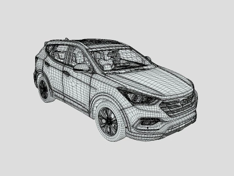 Hyundai Santa Fe Sport 2018 3D Model