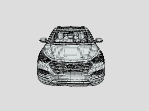 Hyundai Santa Fe Sport 2018 3D Model