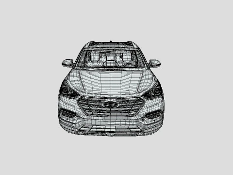 Hyundai Santa Fe Sport 2018 3D Model