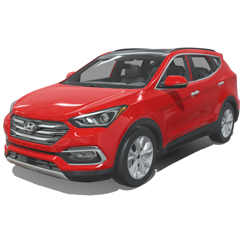 Hyundai Santa Fe Sport 2018 3D Model .c4d .max .obj .3ds .fbx .stl .blend