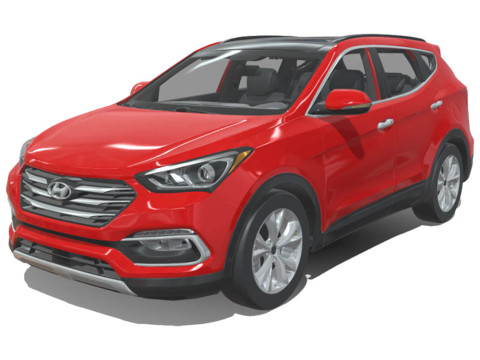 Hyundai Santa Fe Sport 2018 3D Model