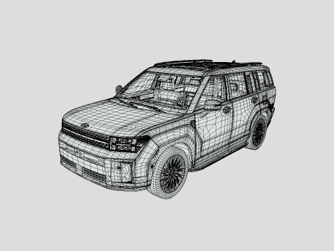 Hyundai Santa Fe 2024 3D Model