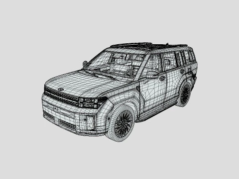 Hyundai Santa Fe 2024 3D Model