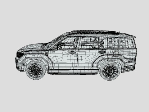 Hyundai Santa Fe 2024 3D Model
