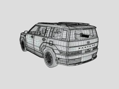 Hyundai Santa Fe 2024 3D Model