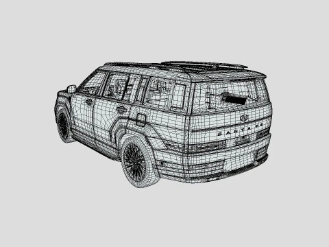 Hyundai Santa Fe 2024 3D Model