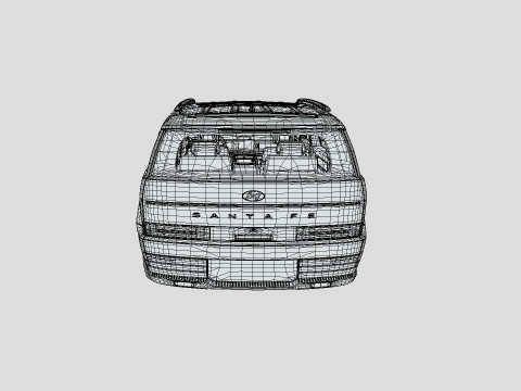 Hyundai Santa Fe 2024 3D Model