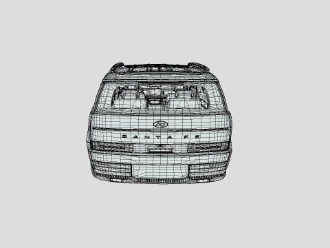 Hyundai Santa Fe 2024 3D Model