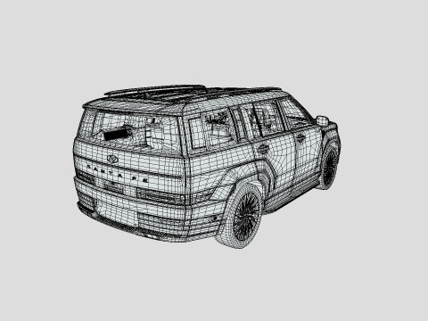 Hyundai Santa Fe 2024 3D Model
