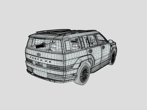 Hyundai Santa Fe 2024 3D Model
