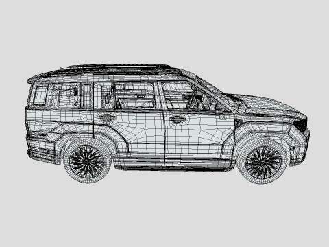 Hyundai Santa Fe 2024 3D Model