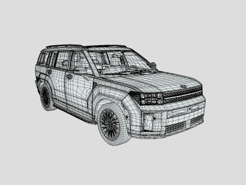 Hyundai Santa Fe 2024 3D Model