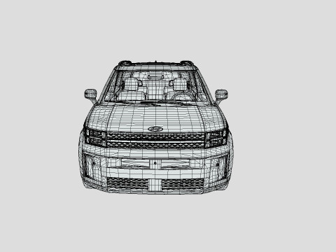 Hyundai Santa Fe 2024 3D Model
