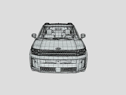 Hyundai Santa Fe 2024 3D Model