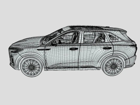 Hongqi H3 2024 3D Model