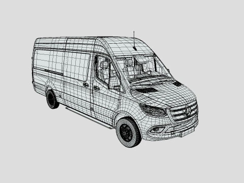 Mercedes-Benz Sprinter 2024 3D Model