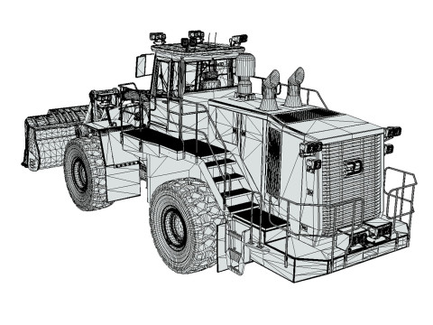 Rezoro3D Wheel Loader RW2000 3D Модель