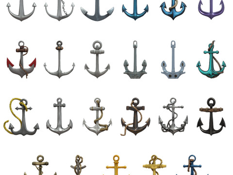Anchors Pack 3D मॉडल