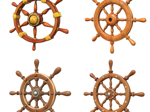 Ship Wheels Pack 3D मॉडल