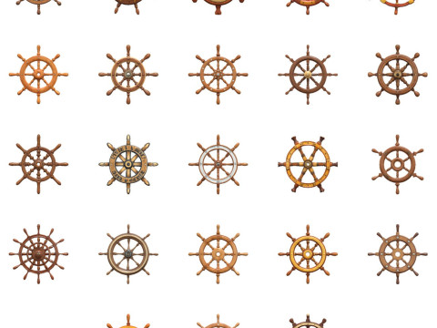 Ship Wheels Pack 3D मॉडल