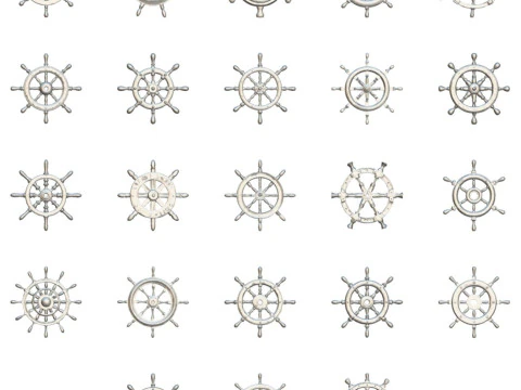 Ship Wheels Pack 3D Model