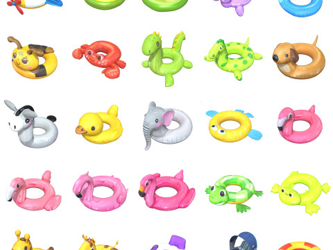 Pool Floats Pack 1 3D Model