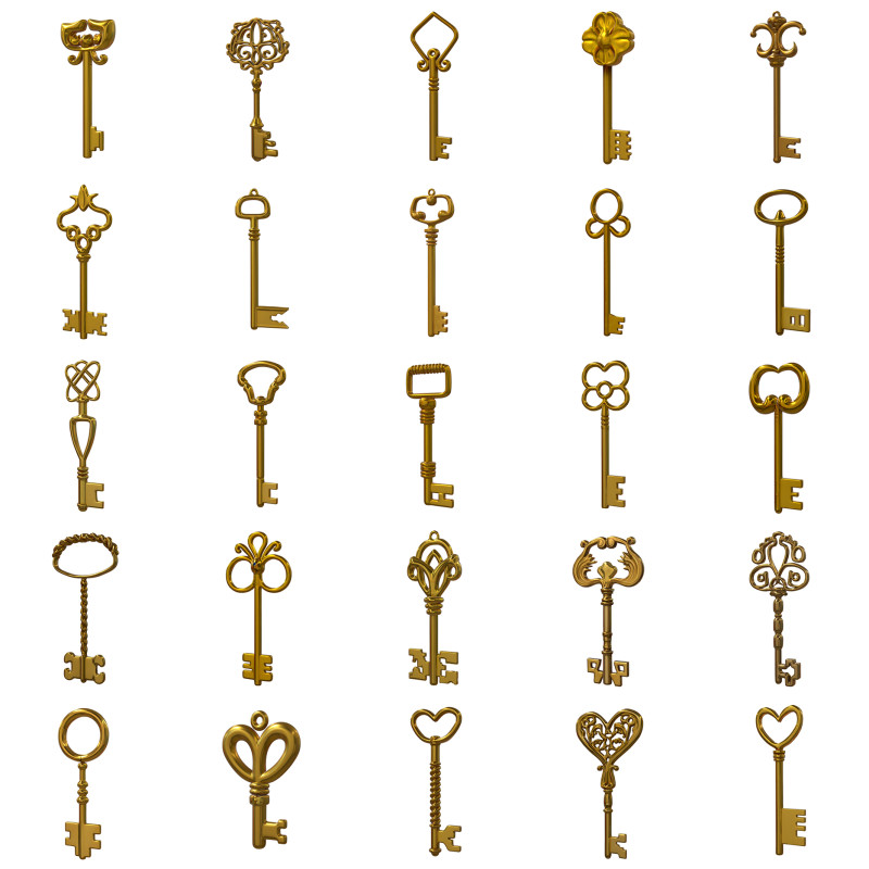 Keys Pack 3D Модель .c4d .max .obj .3ds .fbx .stl .blend
