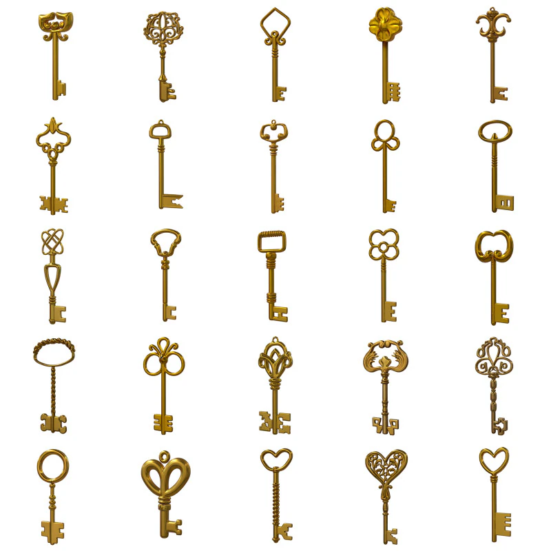 Schl&uuml;sselpaket 3D Modell .c4d .max .obj .3ds .fbx .stl .blend 