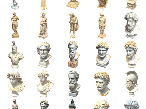 Paket Patung Yunani 1 Model 3D