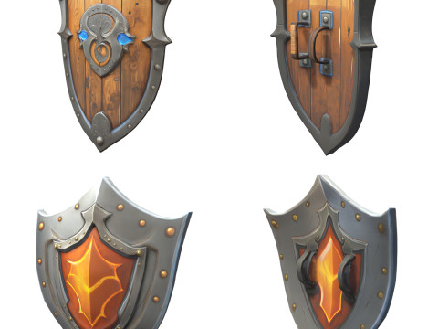 Shields Pack 1 Modelo 3D