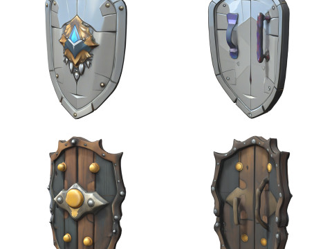 Shields Pack 1 Modelo 3D
