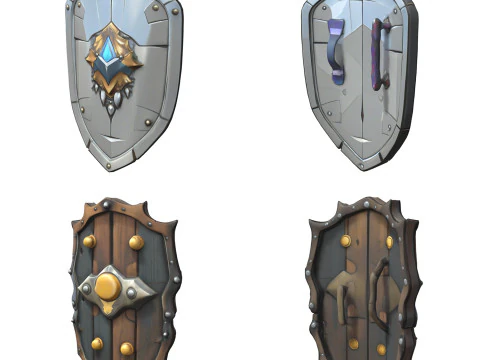 Shields Pack 1 3D Model