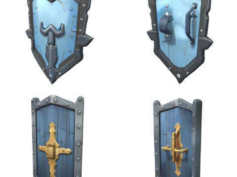 Shields Pack 1 Modelo 3D