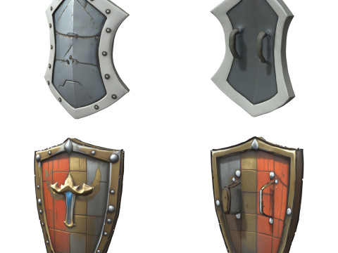 Shields Pack 1 Modelo 3D