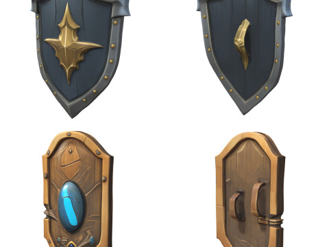 Shields Pack 1 Modelo 3D