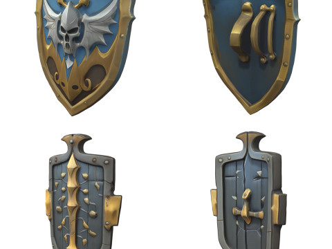 Shields Pack 1 Modelo 3D