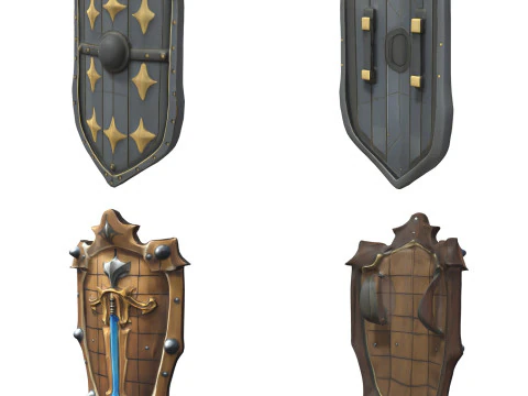 Shields Pack 1 3D Model