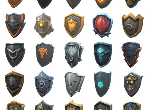 Shields Pack 2 3D 模型