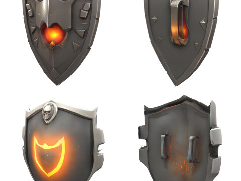 Shields Pack 2 Modelo 3D