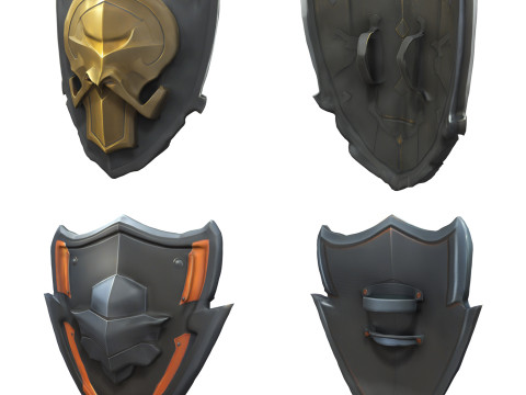 Shields Pack 2 Modelo 3D