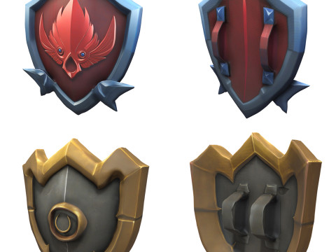 Shields Pack 2 Modelo 3D